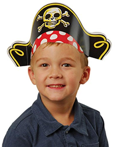 U.S. Toy Pirate Captain Cardboard Party Hats Costume (1 Dozen), Black (USTH31)