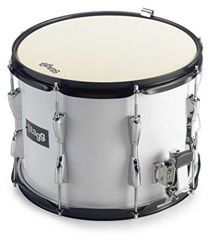 Stagg 22088 13 x 10-Inch Marching Snare Drum - White