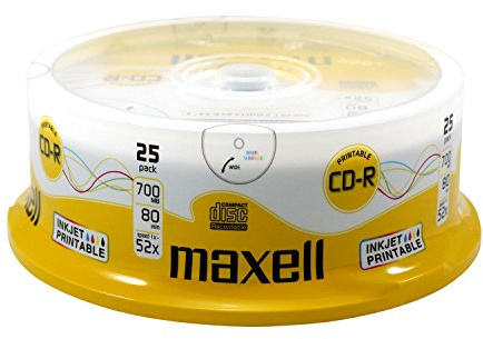 Maxell CD-R ämnen 80 min 700 MB 52 x skrivbara 25 spindel