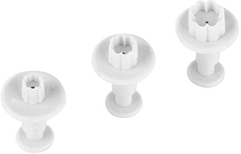 Paderno 47622-02 - Set de Cortapastas (3 Unidades, plástico ABS), diseño de flor