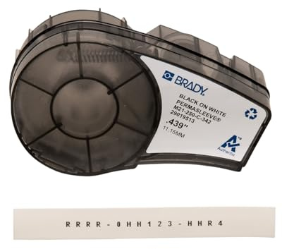 Brady M21-250-C-342 étiquette à imprimer Noir, Blanc - Étiquettes à imprimer (Noir, Blanc, Polyoléfine, Transfert thermique, Mat, Rectangle, BMP21 PLUS)