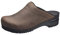 Sanita | Karl offener Clog, geöltes Leder | Original handgemacht | Flexible Leder-Clogs für Männer | Braun | EU 46