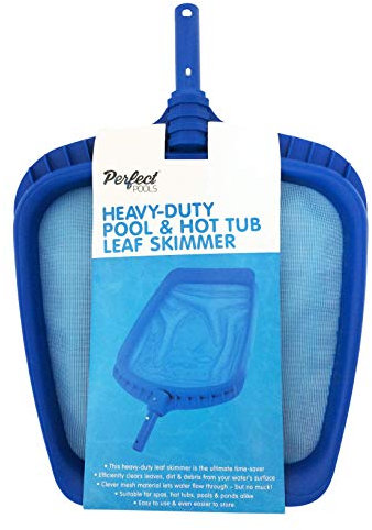 Perfect Pools Heavy-Duty Pool & Hot Tub Leaf Skimmer | Flat Pool Skimmer Net