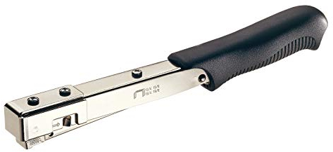 Rapid Pro R19E Graffettatrice a Martello in Acciaio per Fissare Etichette, Poster e Tessuti al Legno, Contiene fino a 156 Graffette a Filo Fine n. 13 da 4-6 mm, Confezione Blister