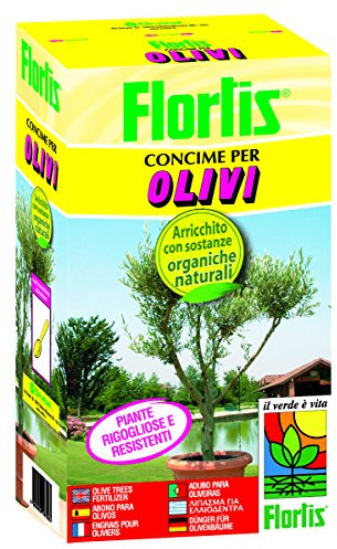 Flortis - 1110441 - Abono orgánico mineral para olivos, 1000 g, 7,5 x 13,5 x 24 cm