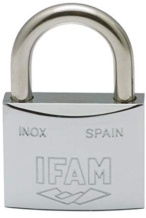 IFAM Candado Serie Inox, Arco Normal, 60mm, Alta Resistencia a la Oxidación, Ambientes Húmedos, Alto Nivel de Seguridad, Resistente y Cromado