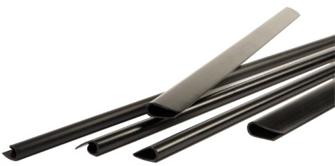 Pavo - A4 10 mm Klemmschiene für 35-80 Blatt, Schwarz - 100 Stück