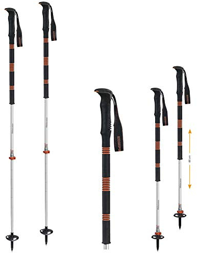 Komperdell Wanderstock Contour TITANAL II, Tourenstock, Trekkingstock, Skistock, Orange
