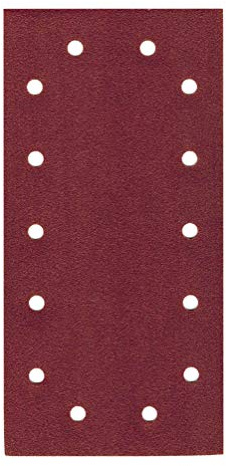 50-pack slippapper slipskiva 115 x 230 mm 14 hål korn.40–180 för svängslipmaskin