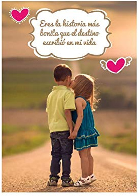 Antracita Tarjeta Historia de amor, felicitacion enamorados, postal te quiero 15x23cm con sobre