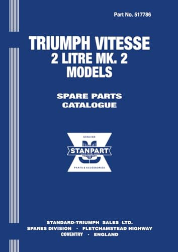 Triumph Vitesse 2 Litre Mk.2 Models Spare Parts Catalogue: Publication no. 517786: (Part No. 517786)