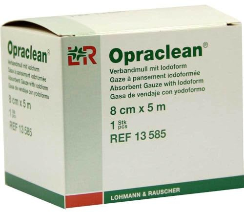 OPRACLEAN Verbandmull m.Jodoform 8 cmx5 m 1 St