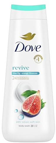 Dove Go Fresh Body Wash 100% Gentle Cleansers, Sulfate Free Blue Fig and Orange Blossom Effectively Washes Away Bacteria While Nourishing Your Skin 22 oz