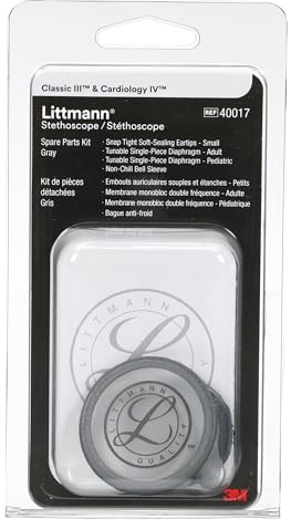 Littmann 3M Classic III y Cardiology IV 40017, Kit de piezas de repuesto para fonendoscopios, color Gris