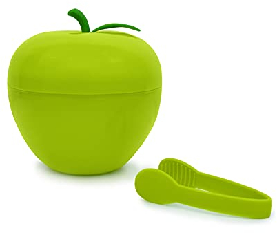 CÉCOA • Seau à Glaçons Pomme • 750ml • Double Paroi Hermétique • Avec Couvercle + Pince • Seau à Glace Design Fruit • Apéritif, Cocktails, Mojitos, Fêtes, Soirées • Compact, Original, Isotherme