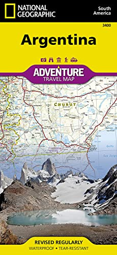 Argentina Adventure Map by National Geographic – Waterproof Travel Map with Roads, National Parks & Patagonia – Foldable Hiking, Road Trip & Backpacking Map (National Geographic Adventure Map)