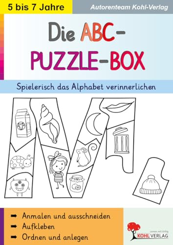ABC Puzzle Box Alphabet Deutsch Anfangsunterricht Grundschule Förderschule Klasse 1 2 | Buchstaben Erstleser Schulvorbereitung Bastelvorlagen ... Spielerisch das Alphabet verinnerlichen