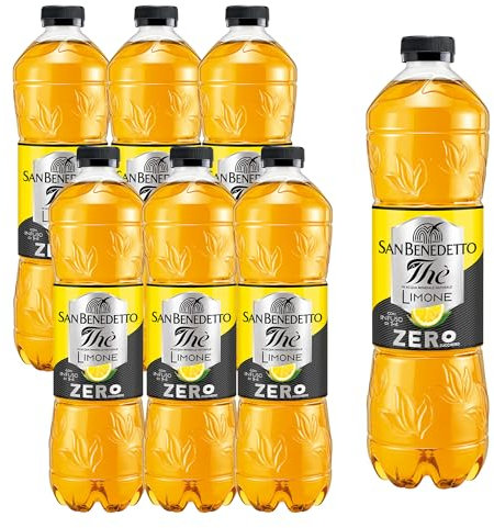 San Benedetto, Thè Freddo al Limone Zero, 6x1,5 l Bevanda Dissetante Analcolica, Gusto Fruttato, Tappo Click, Senza Zuccheri, Conservanti e Coloranti
