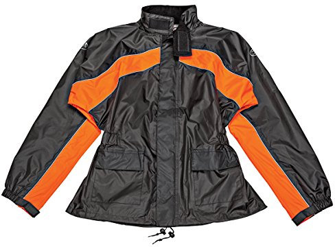 Joe Rocket 1010-2706 RS-2 Traje de lluvia para motocicleta para hombre (negro/naranja, XXL)