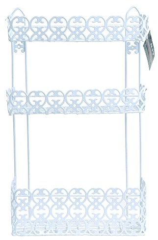 MSV 2108561 Agadir-Mensola per Doccia con 3 Ripiani, Colore: Bianco