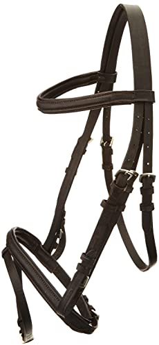 Covalliero Trensenzaum Standard, Zaumzeug, Reitzaum, braun, Leder, Metall, Pony, Pferd, verstellbar, inkl. Gurtzügel