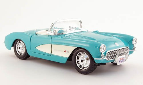 Chevrolet Corvette, mint, 1957, Modellauto, Fertigmodell, Maisto 1:24