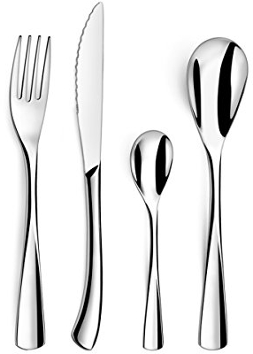 Amefa Vision Set di Posate, Acciaio Inossidabile, Finition Brillante, 24 unità