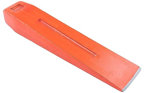 Germania Spaltkeil für Holz 2 kg aus Stahl rot | Fällkeil zum Spalten von Kaminholz