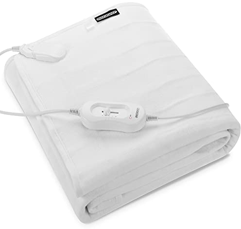 Monzana® Wärmeunterbett 150x80cm 3 Stufen 60W weiß Wärmedecke Überhitzungsschutz waschmaschinenfest Heizdecke Wärmedecke