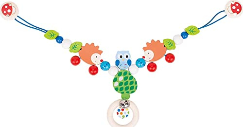 Heimess Kinderwagen Kette mit Clips (Igel und Eule)