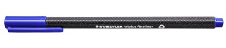 STAEDTLER Triplus Fineliner 334-3 Tips - Blue (Pack of 10)
