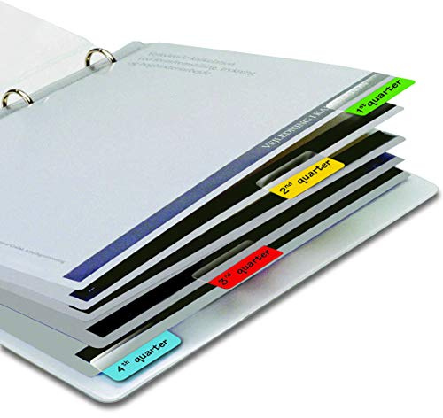 3L Fr 10522 - Sachet de 48 Onglets d'Indexation, Marque-Page, Index de Signalisation Adhésives Repositionnables 12 X 40mm, Couleurs Assorties