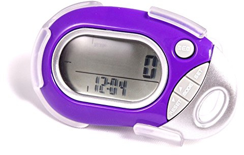 Pedusa PE-771 Tri-Axis Multi-Function Pocket Pedometer (Purple with Holster/B...