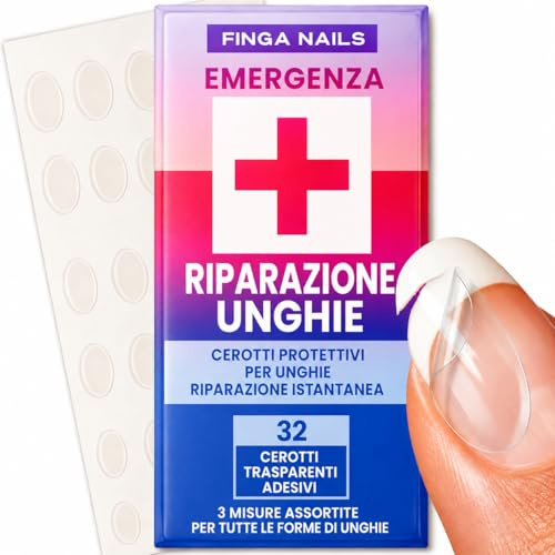 32 Instant Split Nail Saver Patches - Clear Self-Adhesive Broken Nail Repair Kit for Cracks and Splits - Temporary Manicure Fix Protector for Natural Fingernails & Nail Polish