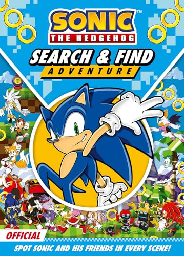 Sonic the Hedgehog Search & Find Adventure: Look for Sonic and his friends in every action-packed spread! The perfect gift for kids aged 5, 6, 7, 8, 9