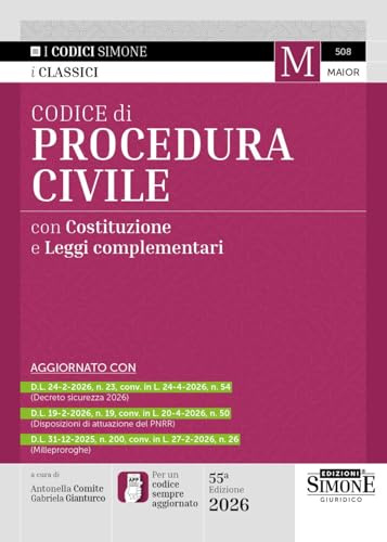 Codice di Procedura Civile con Costituzione e Leggi complementari