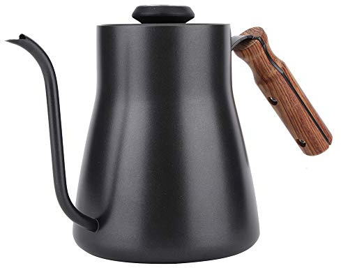 Kaffekanna i Rostfritt Stål, Kaffehandfat för Svanhals, Handdroppskaffekopp med Trähandtag, Handstansgryta för Hemmakafé