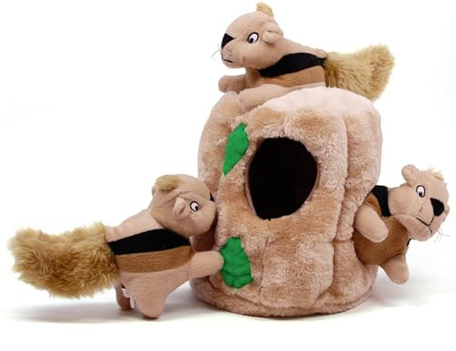 Outward Hound Hide A Squirrel - Hundpussel - av plysch - brun - large