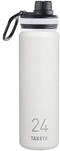 TAKEYA 50042 Unisex Adult Water Bottle, White