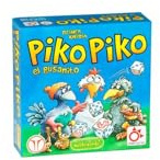 MERCURIO - PIKO PIKO - Juego de Dados para Familias y Amigos - Ejercita Matemáticas Jugando - Juego de Mesa Portátil con 8 Dados y 16 Fichas - Para 2 a 7 Jugadores - Edad Mínima 8 Años