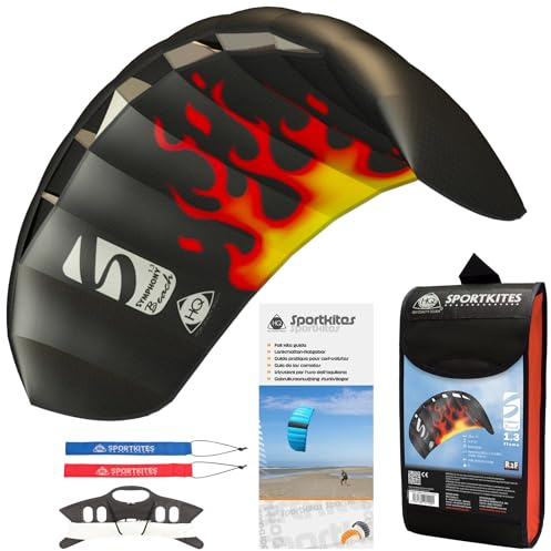 HQ Kites Symphony Beach III 1.3 Stunt Kite 51 Inch Dual - Line Sport Kite, Color: Flame - Active Outdoor Fun for Ages 8 and Up