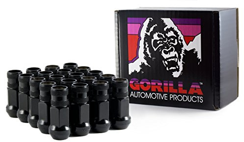Gorilla Automotive 45038BC-20 Black 12mm x 1.50 Thread Size Forged Steel Chrome Finish Open End Lug Nut, (Pack of 20)