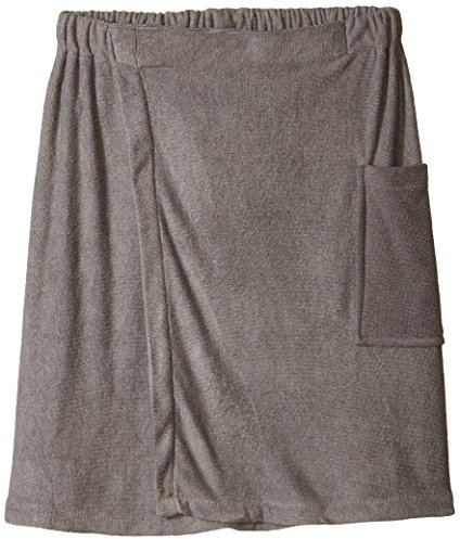 DII Men's Adjustable Microfiber Shower Wrap For Saunas, College Dorms, Pools, Gyms, Beaches, Locker Rooms, & Bathroom, 54 x 20 - Gray