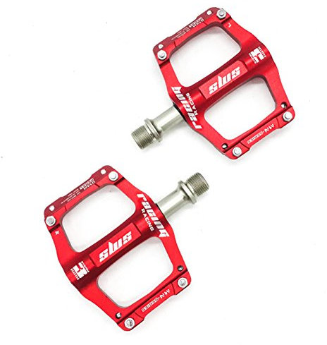 Willyn JT36, pedale ultra leggero, rivestito, per bici, da corsa, antiscivolo, Typ 2 Rot