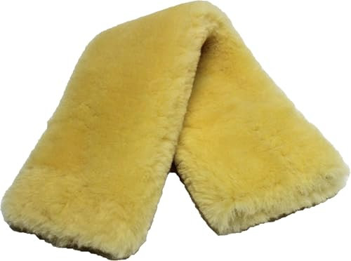 Vera pelliccia di agnello per sottopancia, pancia per sottopancia, bordo in vera pelliccia per la cinghia della sella in diverse lunghezze con un passaggio di 12 cm