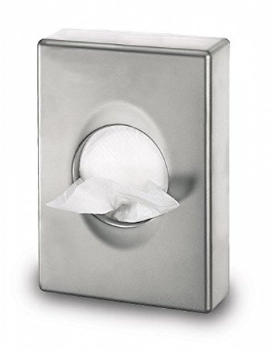 Sanibag - Dispenser cromato per sacchetti igienici, montaggio a parete, igienico