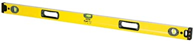 Stanley FatMax Wasserwaage II, Hohlprofil, 90cm Länge, horizontale Libelle, vertikale Libellen, Aluminiumkorpus 1-43-536
