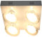 Deckenleuchte SX8164-04A Design Deckenlampe in chrom,Schirm Glas, 28x28x12cm