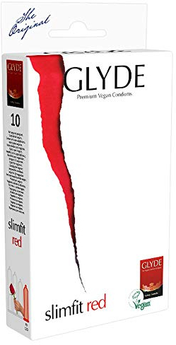 Glyde Ultra Slimfit Red 10 schmale Condome, vegan!