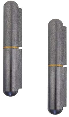 Gedotec Bisagra soldable para puerta metálica Bisagras soldables de 2 piezas para puertas metálicas | Altura de la bisagra soldable: 80 mm | MADE IN GERMANY | Capacidad de carga 80 kg